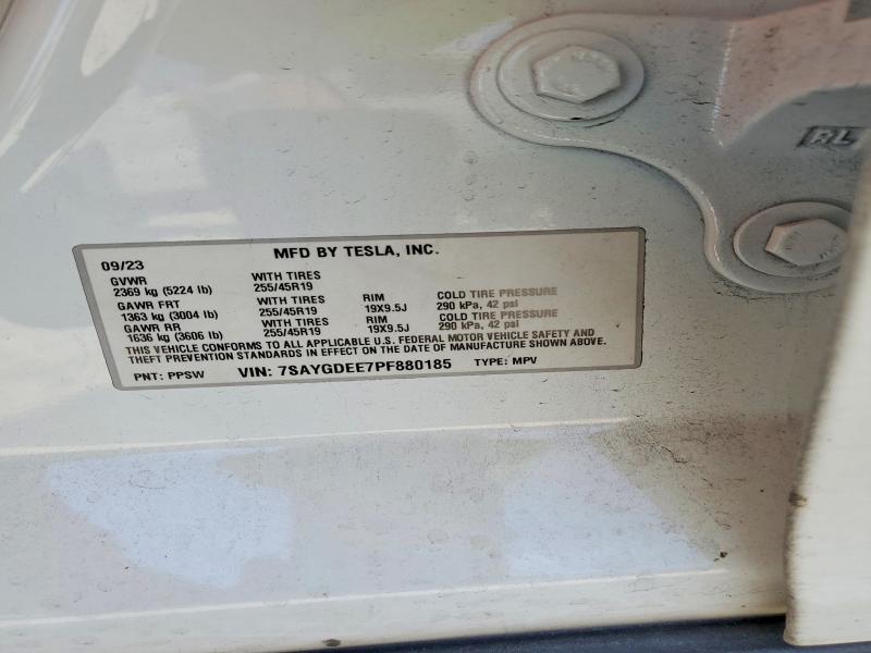 Aukcja sprzedaży 2023 Tesla Model Y, vin: 7SAYGDEE7PF880185, numer aukcji: 52067696