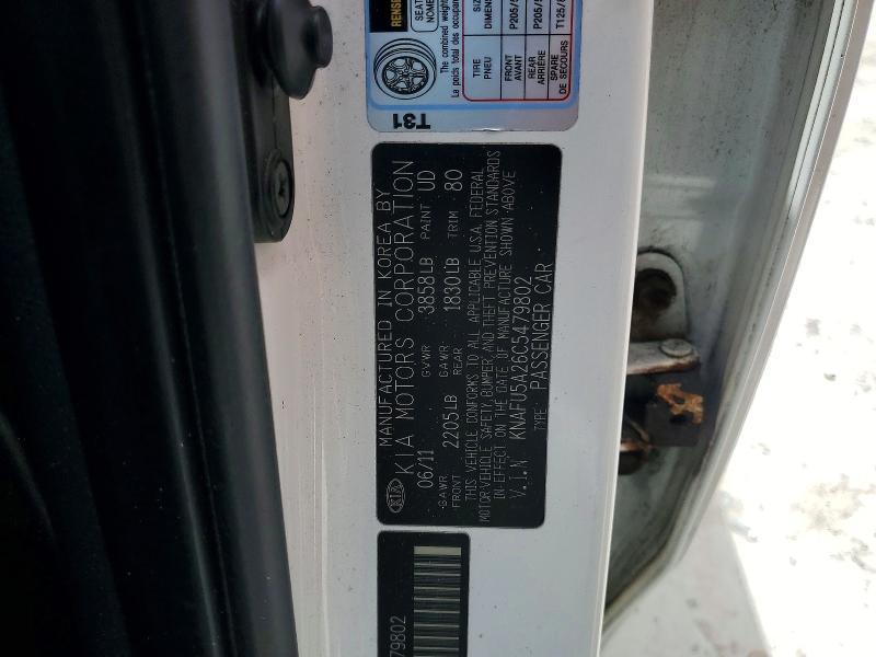 Aukcja sprzedaży 2012 Kia Forte5, vin: KNAFU5A26C5479802, numer aukcji: 50222876