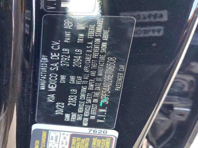 Aukcja sprzedaży 2024 Kia Forte, vin: 3KPF54AD2RE706508, numer aukcji: 50921496
