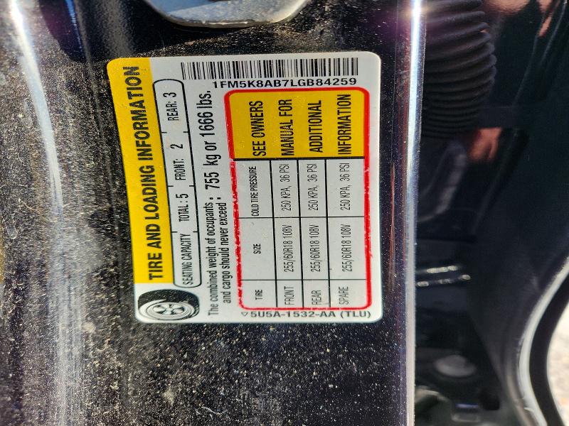 Aukcja sprzedaży 2020 Ford Explorer, vin: 1FM5K8AB7LGB84259, numer aukcji: 78610125