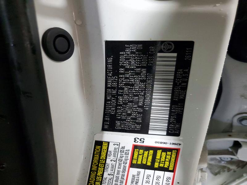 2025 Toyota Camry მანქანა იყიდება აუქციონზე, vin: 4T1DBADK0SU036307, აუქციონის ნომერი: 48510116