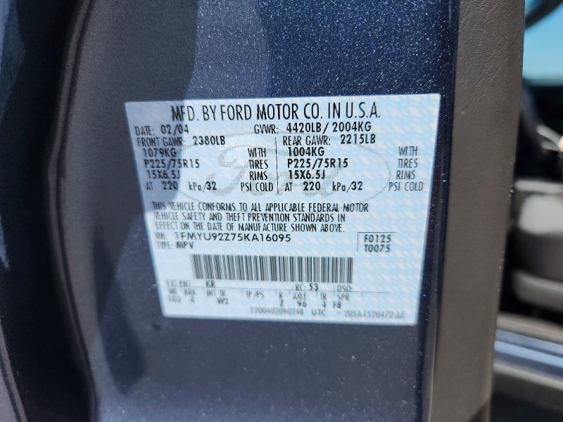 2005 Ford Escape მანქანა იყიდება აუქციონზე, vin: 1FMYU92Z75KA16095, აუქციონის ნომერი: 50342706