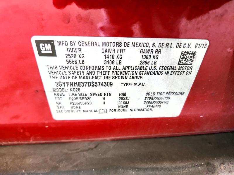 Продаж на аукціоні авто 2013 Cadillac Srx, vin: 3GYFNHE37DS574309, номер лоту: 50665346