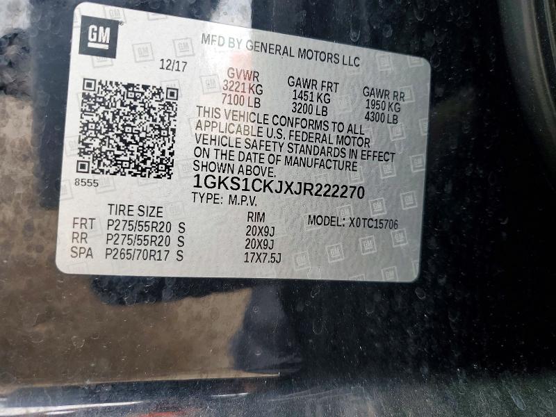 Продажа на аукционе авто 2018 Gmc Yukon, vin: 1GKS1CKJXJR222270, номер лота: 50959916