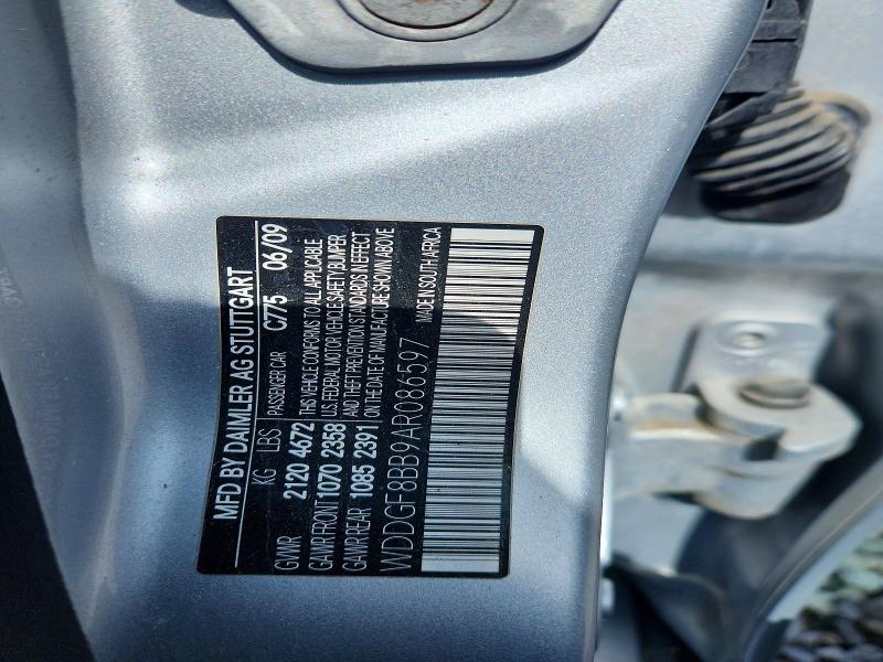 Продажа на аукционе авто 2010 Mercedes-benz C, vin: WDDGF8BB9AR086597, номер лота: 49070306