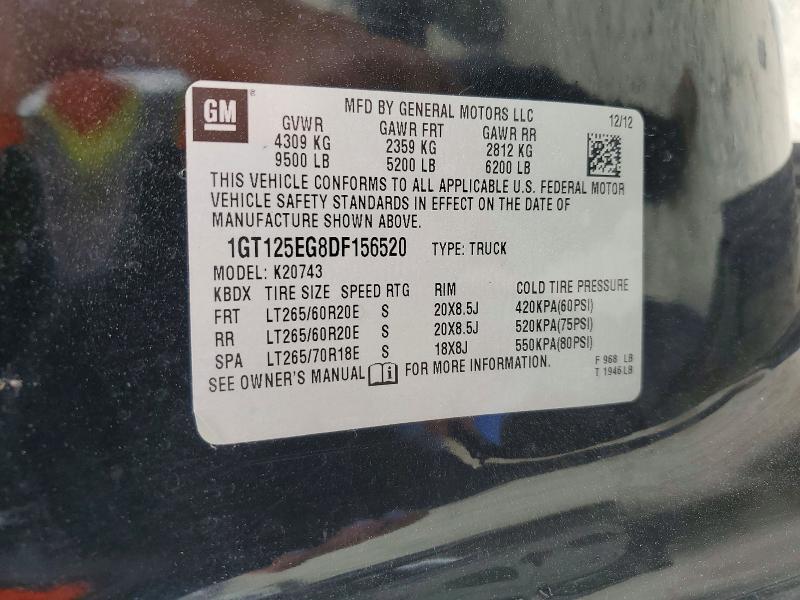 Продаж на аукціоні авто 2013 Gmc Sierra, vin: 1GT125EG8DF156520, номер лоту: 48518026