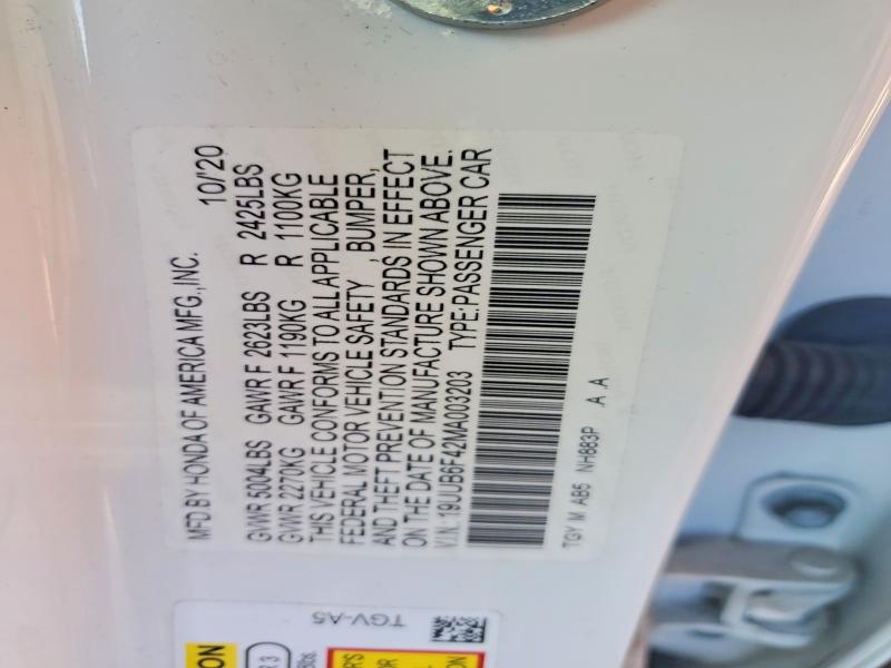 Продаж на аукціоні авто 2021 Acura Tlx, vin: 19UUB6F42MA003203, номер лоту: 49434026