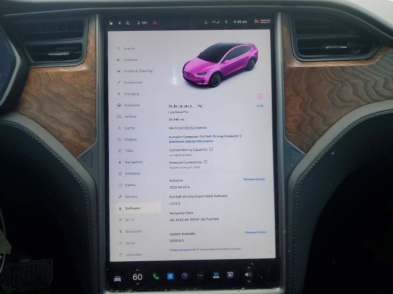 49068986 :رقم المزاد ، 5YJXCDE23LF248143 vin ، 2020 Tesla Model X مزاد بيع