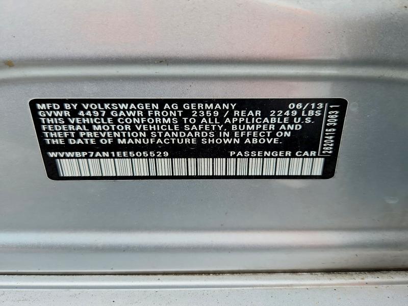 Aukcja sprzedaży 2014 Volkswagen Cc, vin: WVWBP7AN1EE505529, numer aukcji: 51723806
