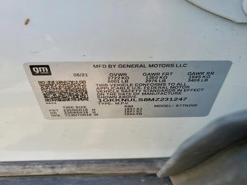 Продажа на аукционе авто 2021 Gmc Acadia, vin: 1GKKNULS8MZ231247, номер лота: 51371036
