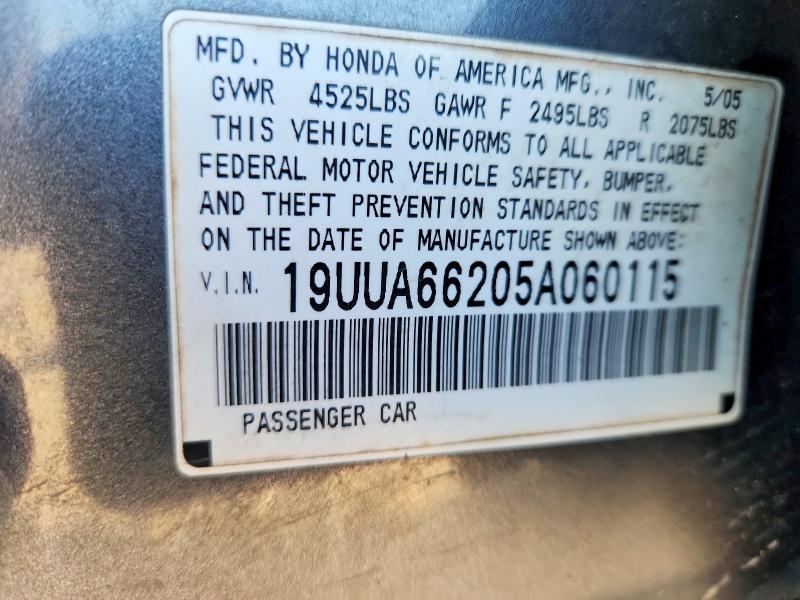 Aukcja sprzedaży 2005 Acura Tl, vin: 19UUA66205A060115, numer aukcji: 48903426