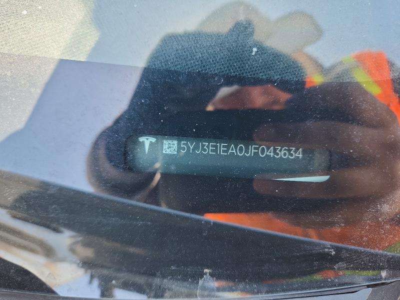 Продаж на аукціоні авто 2018 Tesla Model 3, vin: 5YJ3E1EA0JF043634, номер лоту: 50899266