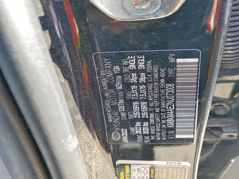 49112926 :رقم المزاد ، KM8KM4AE2NU073008 vin ، 2022 Hyundai Ioniq 5 مزاد بيع