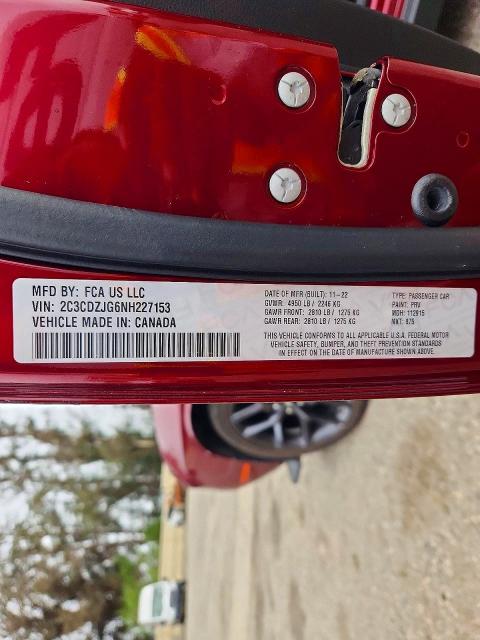 2022 Dodge Challenger მანქანა იყიდება აუქციონზე, vin: 2C3CDZJG6NH227153, აუქციონის ნომერი: 48315016