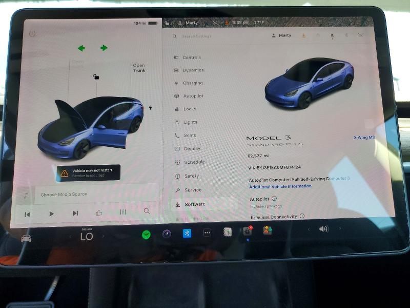 2021 Tesla Model 3 მანქანა იყიდება აუქციონზე, vin: 5YJ3E1EA6MF874124, აუქციონის ნომერი: 49989566