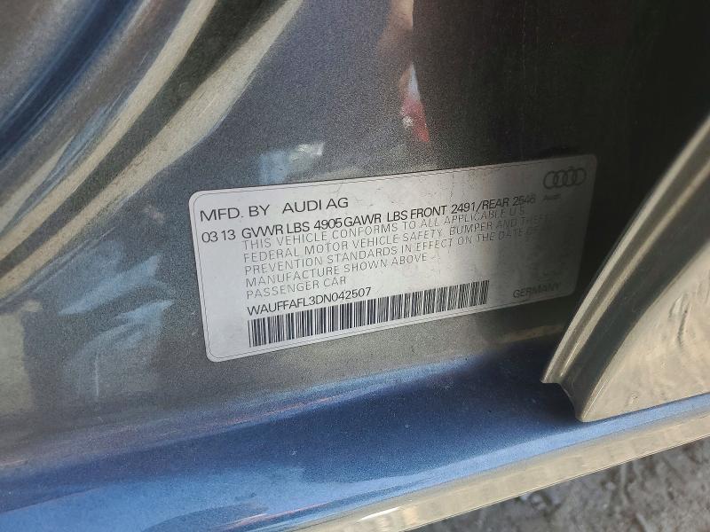 Aukcja sprzedaży 2013 Audi A4, vin: WAUFFAFL3DN042507, numer aukcji: 48959896