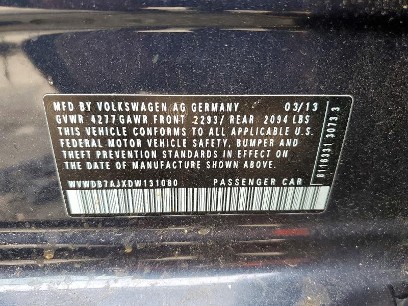 Aukcja sprzedaży 2013 Volkswagen Golf, vin: WVWDB7AJXDW131080, numer aukcji: 49916336