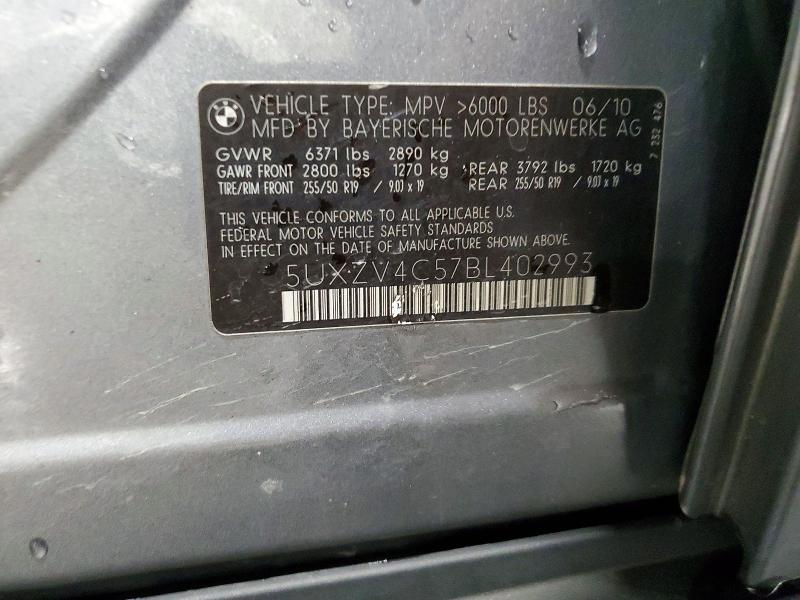 2011 Bmw X5 მანქანა იყიდება აუქციონზე, vin: 5UXZV4C57BL402993, აუქციონის ნომერი: 51370136