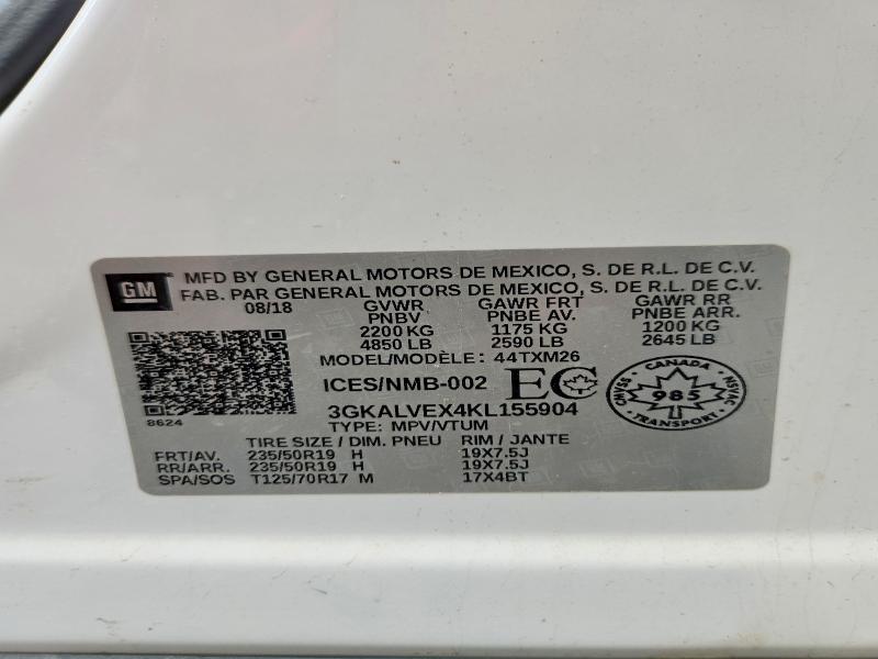 51716806 :رقم المزاد ، 3GKALVEX4KL155904 vin ، 2019 Gmc Terrain مزاد بيع