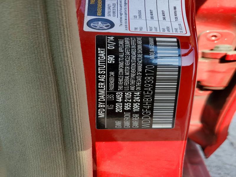 51488076 :رقم المزاد ، WDDGF4HBXEA938170 vin ، 2014 Mercedes-benz C مزاد بيع