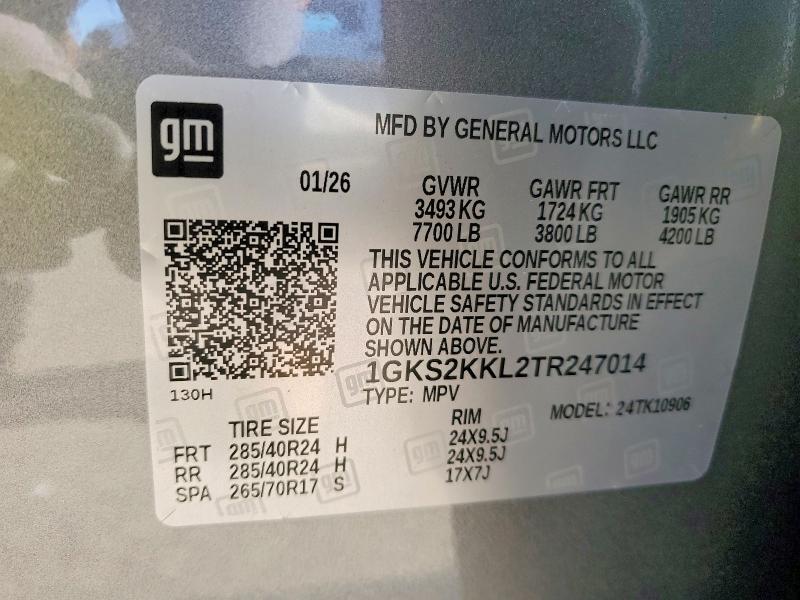 48532036 :رقم المزاد ، 1GKS2KKL2TR247014 vin ، 2026 Gmc Yukon Xl مزاد بيع