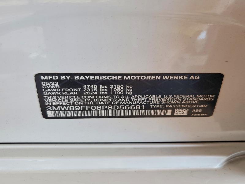 Auction sale of the 2023 Bmw 330xi, vin: 3MW89FF08P8D56681, lot number: 51363216