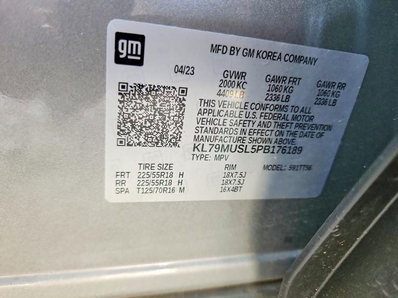 51028986 :رقم المزاد ، KL79MUSL5PB176189 vin ، 2023 Chevrolet Trailblazer مزاد بيع