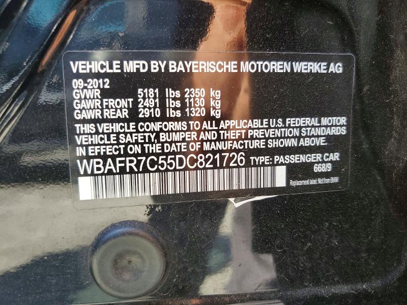 Aukcja sprzedaży 2013 Bmw 535, vin: WBAFR7C55DC821726, numer aukcji: 47624646