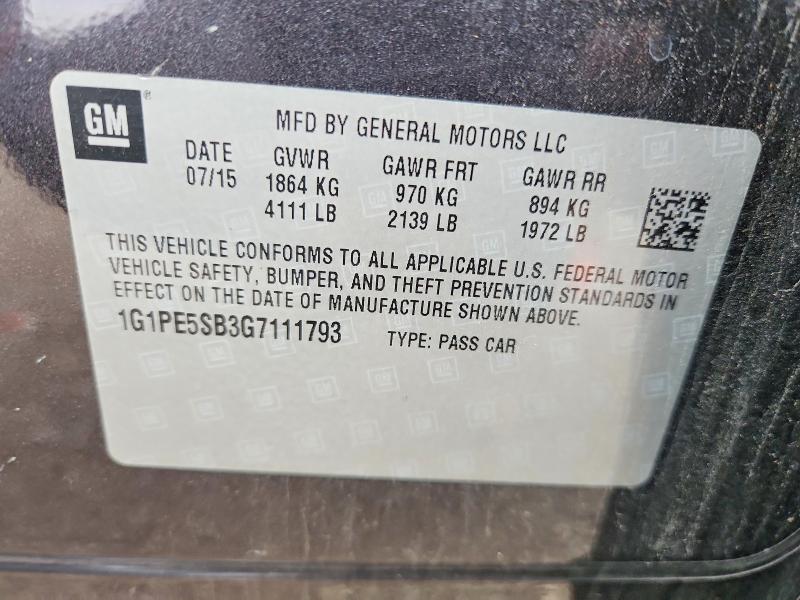 Продаж на аукціоні авто 2016 Chevrolet Cruze Limited, vin: 1G1PE5SB3G7111793, номер лоту: 51336976
