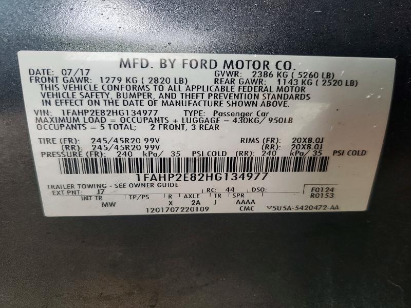 Продаж на аукціоні авто 2017 Ford Taurus, vin: 1FAHP2E82HG134977, номер лоту: 49619436