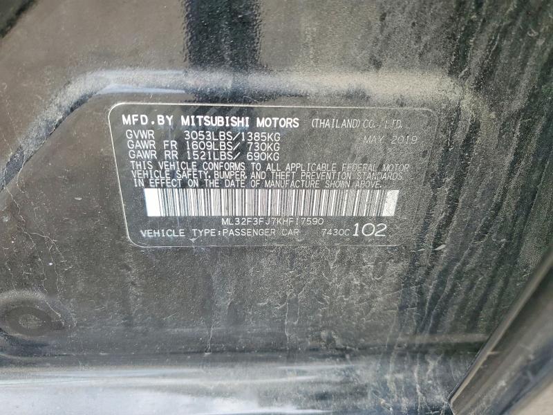 Aukcja sprzedaży 2019 Mitsubishi Mirage, vin: ML32F3FJ7KHF17590, numer aukcji: 51967196