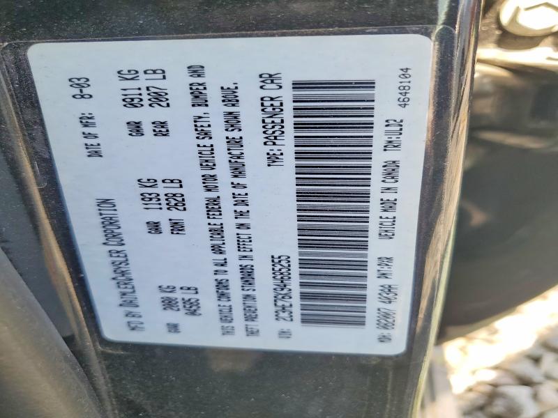 49753586 :رقم المزاد ، 2C3HE76K94H685255 vin ، 2004 Chrysler 300m مزاد بيع