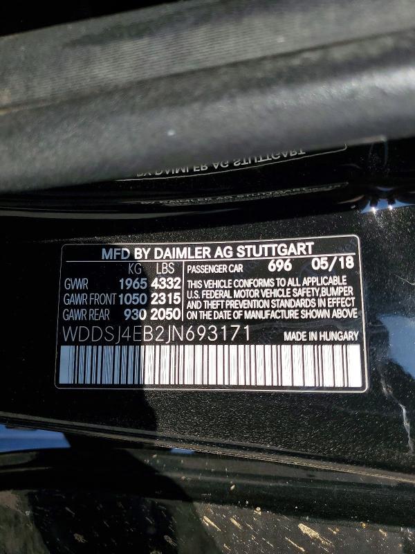 Продаж на аукціоні авто 2018 Mercedes-benz Cla, vin: WDDSJ4EB2JN693171, номер лоту: 49101966