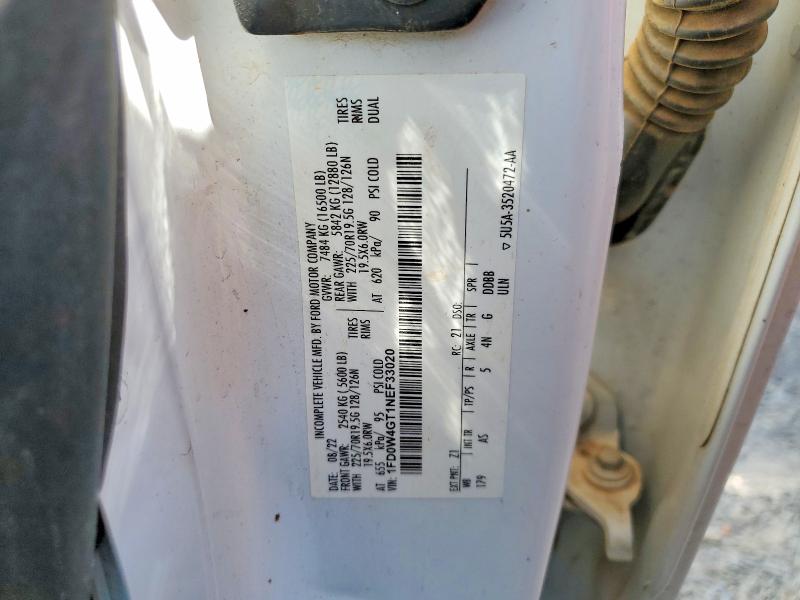 2022 Ford F450 მანქანა იყიდება აუქციონზე, vin: 1FD0W4GT1NEF33020, აუქციონის ნომერი: 49131786