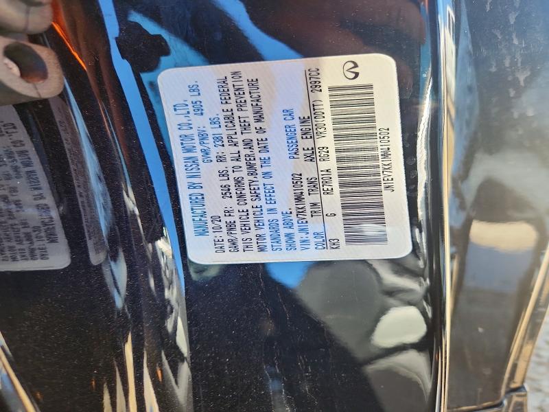 Продажа на аукционе авто 2021 Infiniti Q60, vin: JN1EV7KK1MM410502, номер лота: 51329926