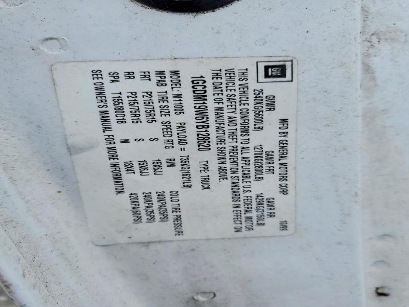 2000 Chevrolet Astro მანქანა იყიდება აუქციონზე, vin: 1GCDM19W6YB128620, აუქციონის ნომერი: 50452936
