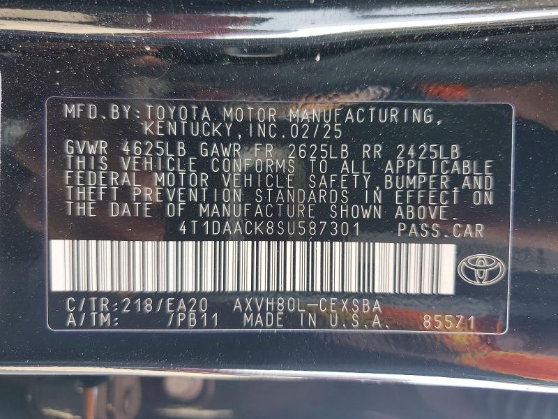 Продаж на аукціоні авто 2025 Toyota Camry, vin: 4T1DAACK8SU587301, номер лоту: 50151626