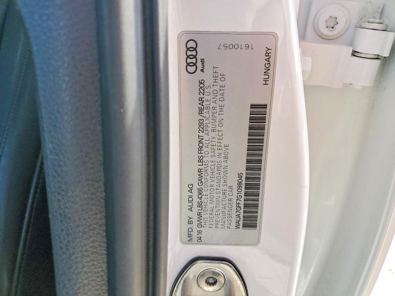 Продажа на аукционе авто 2016 Audi A3, vin: WAUA7GFF7G1098045, номер лота: 51008916