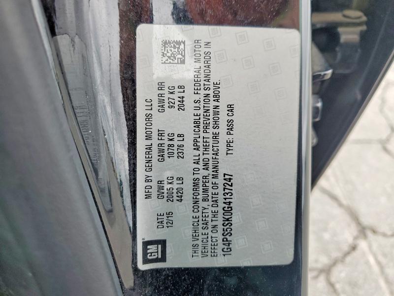 Продаж на аукціоні авто 2016 Buick Verano, vin: 1G4PS5SK0G4137247, номер лоту: 51038096