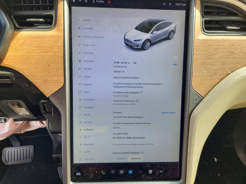 2020 Tesla Model X მანქანა იყიდება აუქციონზე, vin: 5YJXCAE23LF301809, აუქციონის ნომერი: 48531096
