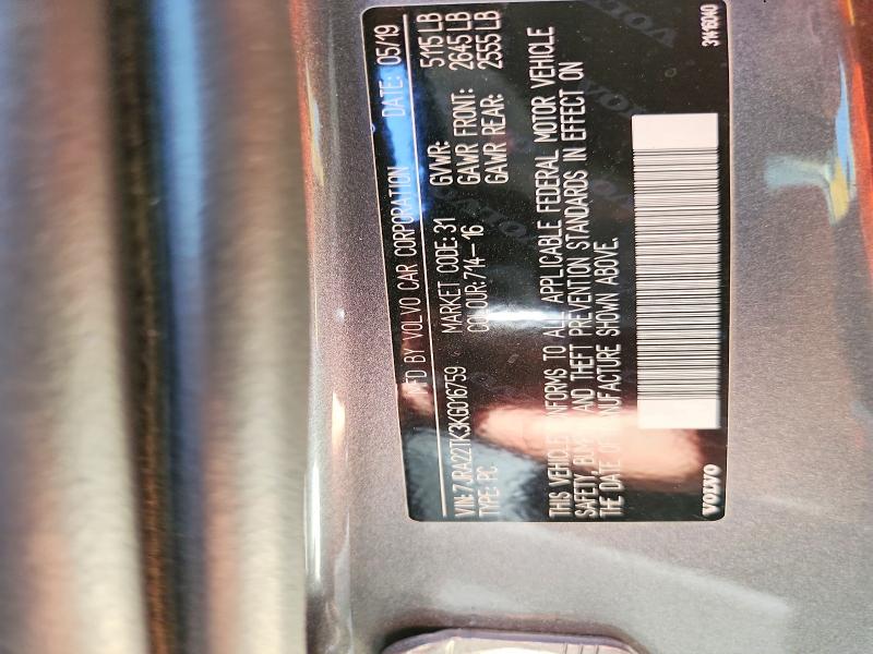 Auction sale of the 2019 Volvo S60, vin: 7JRA22TK3KG016759, lot number: 50623906