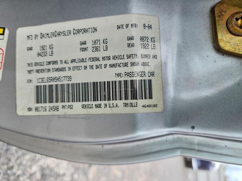 48930606 :رقم المزاد ، 1C3EL65R05N517739 vin ، 2005 Chrysler Sebring مزاد بيع