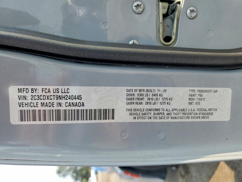 Продажа на аукционе авто 2022 Dodge Charger, vin: 2C3CDXCT9NH240445, номер лота: 50911556