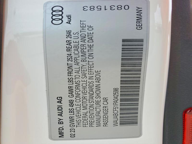 Продажа на аукционе авто 2023 Audi A5, vin: WAUABCF51PA042598, номер лота: 49489446