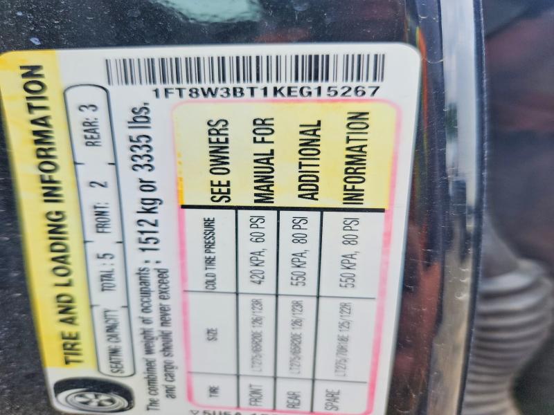 51171486 :رقم المزاد ، 1FT8W3BT1KEG15267 vin ، 2019 Ford F350 مزاد بيع