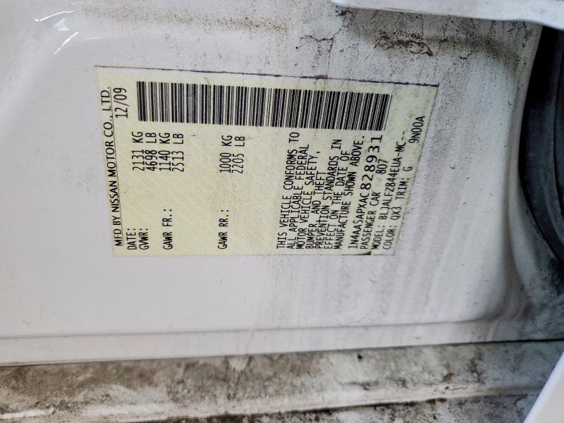 Продаж на аукціоні авто 2010 Nissan Maxima, vin: 1N4AA5APXAC828931, номер лоту: 50319876