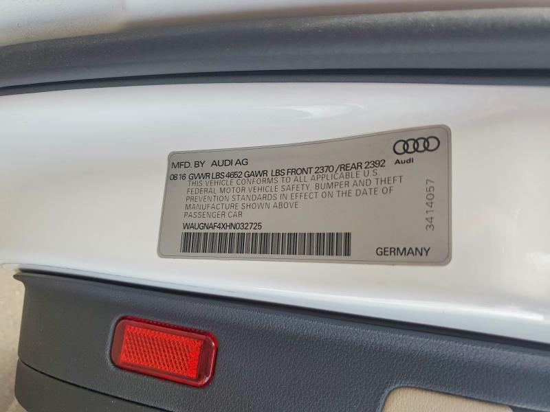 Aukcja sprzedaży 2017 Audi A4, vin: WAUGNAF4XHN032725, numer aukcji: 50938866