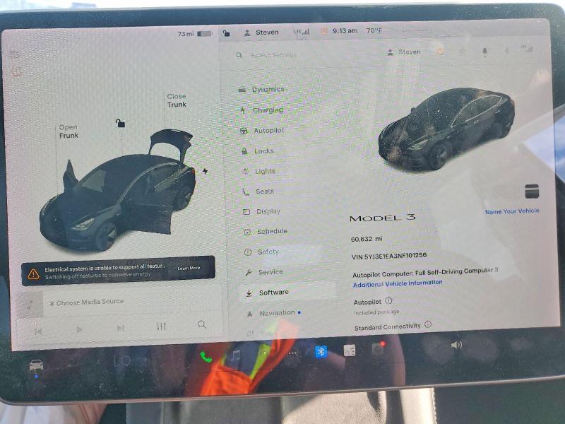 48252946 :رقم المزاد ، 5YJ3E1EA3NF101256 vin ، 2022 Tesla Model 3 مزاد بيع