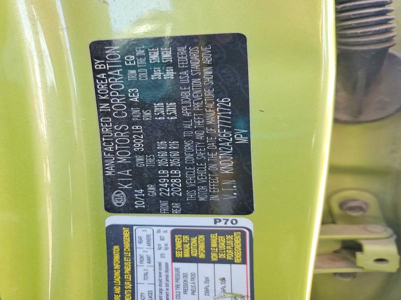 Продажа на аукционе авто 2015 Kia Soul, vin: KNDJN2A26F7771726, номер лота: 50179986