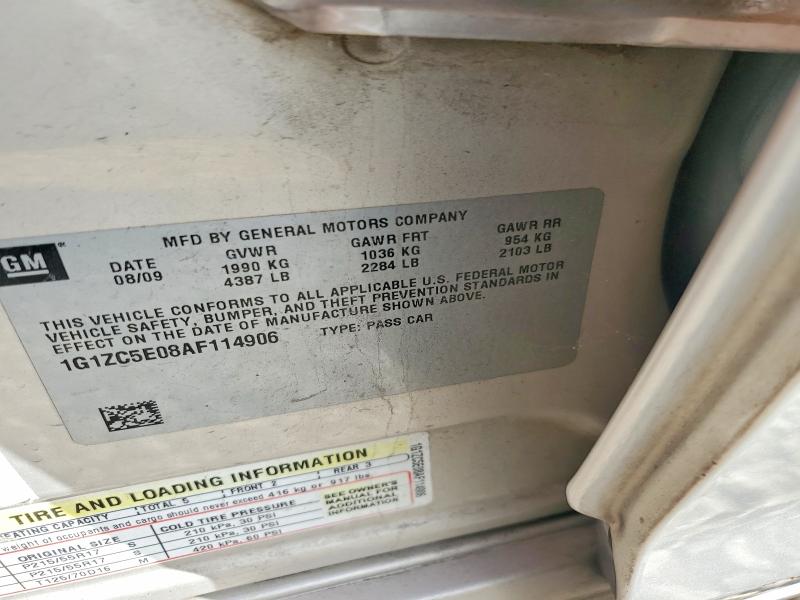 Продаж на аукціоні авто 2010 Chevrolet Malibu, vin: 1G1ZC5E08AF114906, номер лоту: 49913276